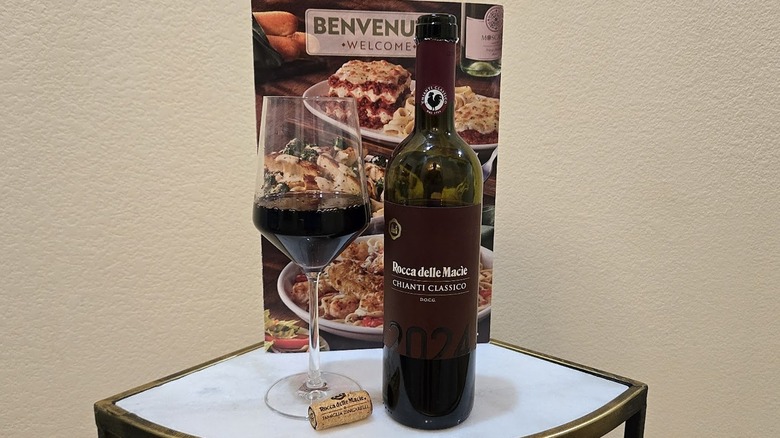Bottle of Olive Garden Chianti