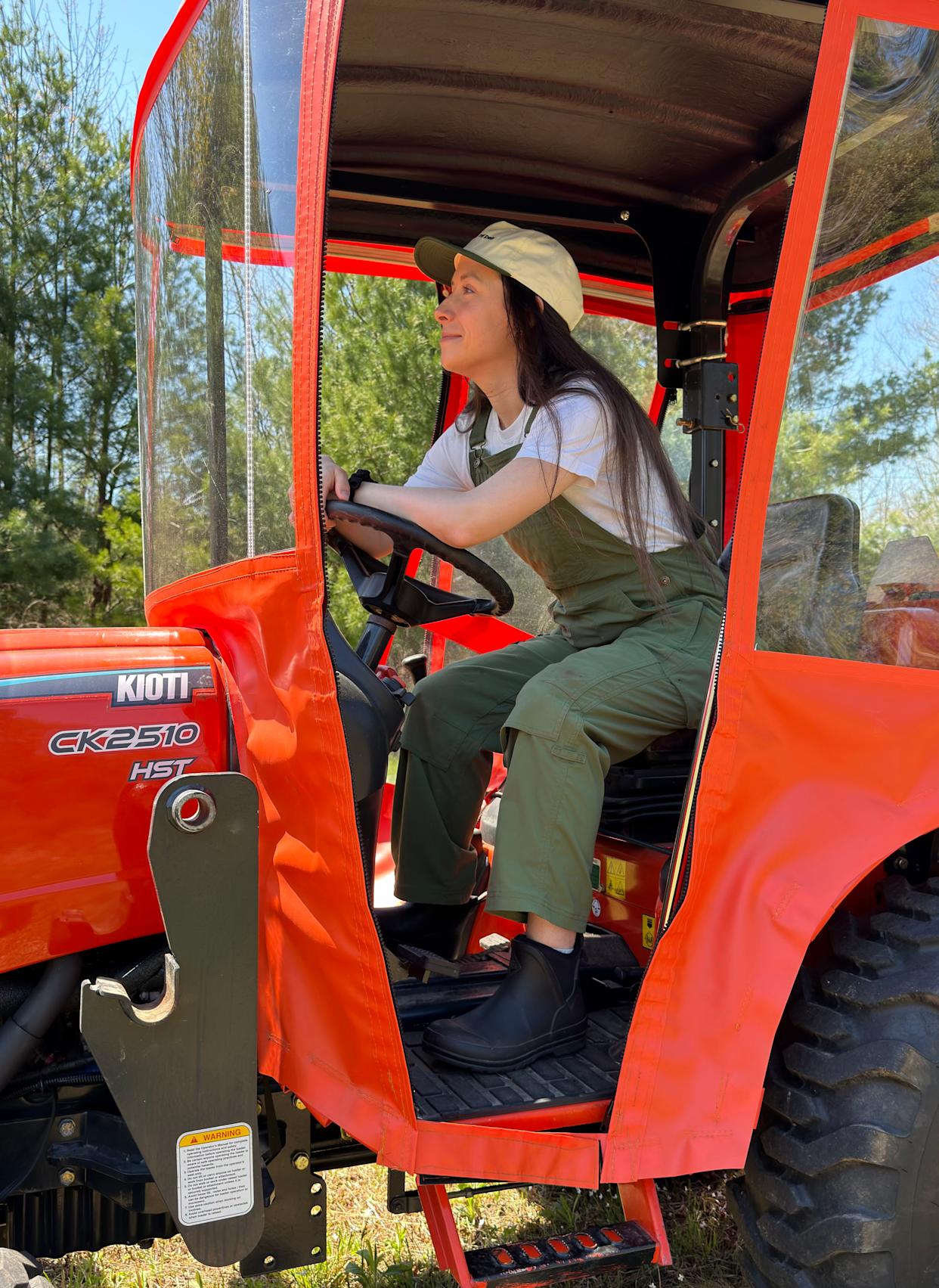 My overalls don't match my tractor like Jennifer's — but I think they still look good.