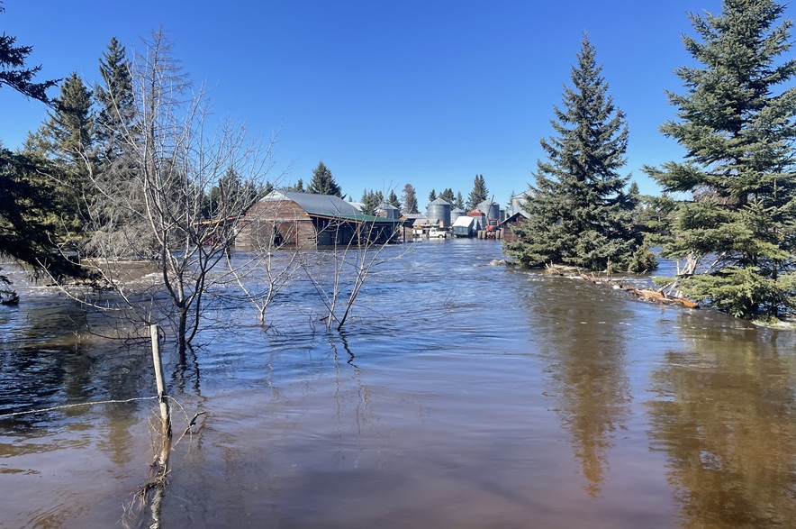 Worsening flooding leaves entire farm underwater in Garden River A farm in the RM of Garden River underwater from spring flooding.