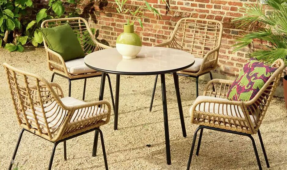 Rattan table and chairs