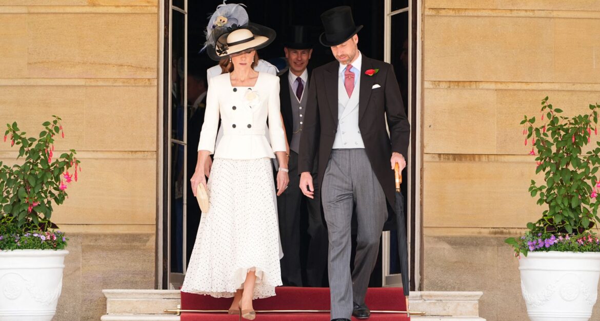 Princess Kate is a 1950s Garden Party Dream in Dotted Dress Princess Kate is a 1950s Garden Party Dream in Dotted Dress