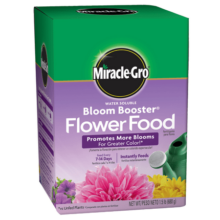Miracle-Gro Water Soluble Bloom Booster Flower Food, 1.5 Lb., for All Plants