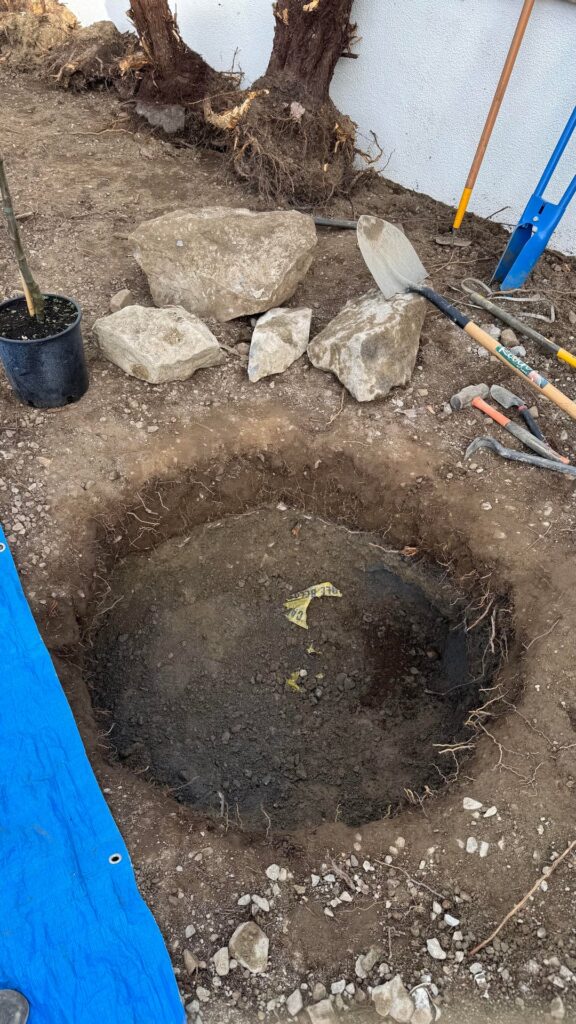I guess it’s time to stop digging when you read “caution cables below” right