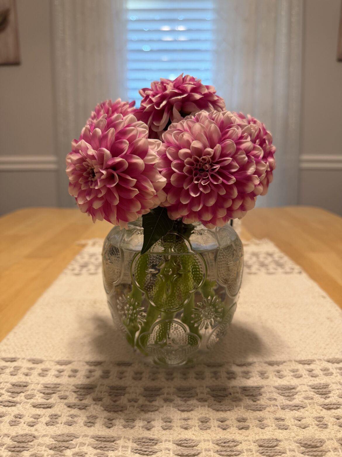 Finally able to get some in a vase! Loving my dahlias this year!