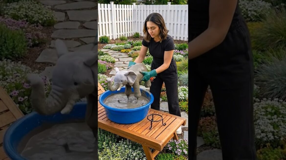 🐘 I Dipped a Stuffed Elephant in Cement & Made a Garden Planter | Resin Dreaming DIY