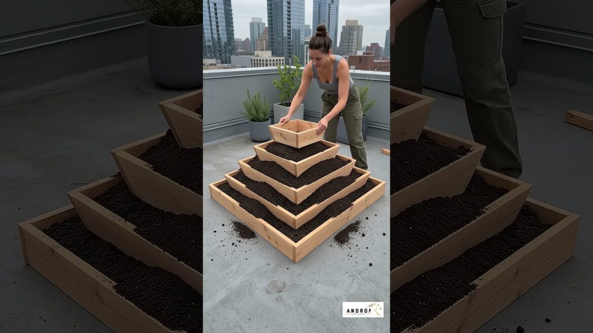 Amazing Pyramid Rooftop Garden Design That Turns Small Spaces Into Beautiful Green Living Areas