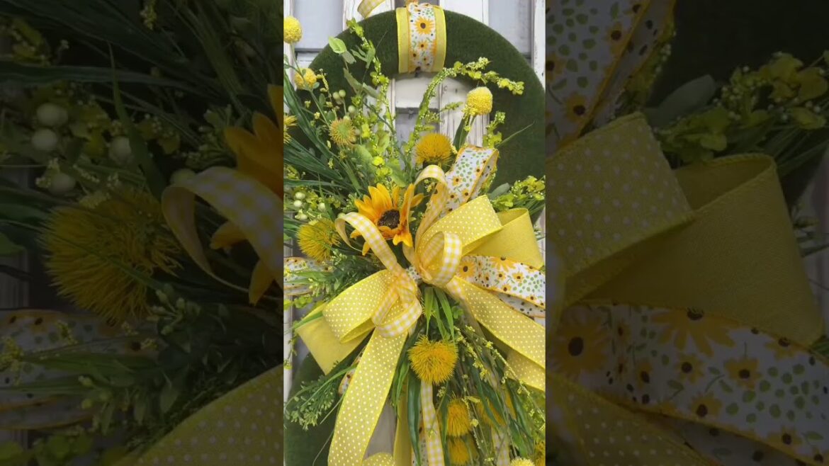Sunlit Garden Double Wreath Tutorial | Yellow Summer Front Door Decor Sunlit Garden Double Wreath Tutorial | Yellow Summer Front Door Decor