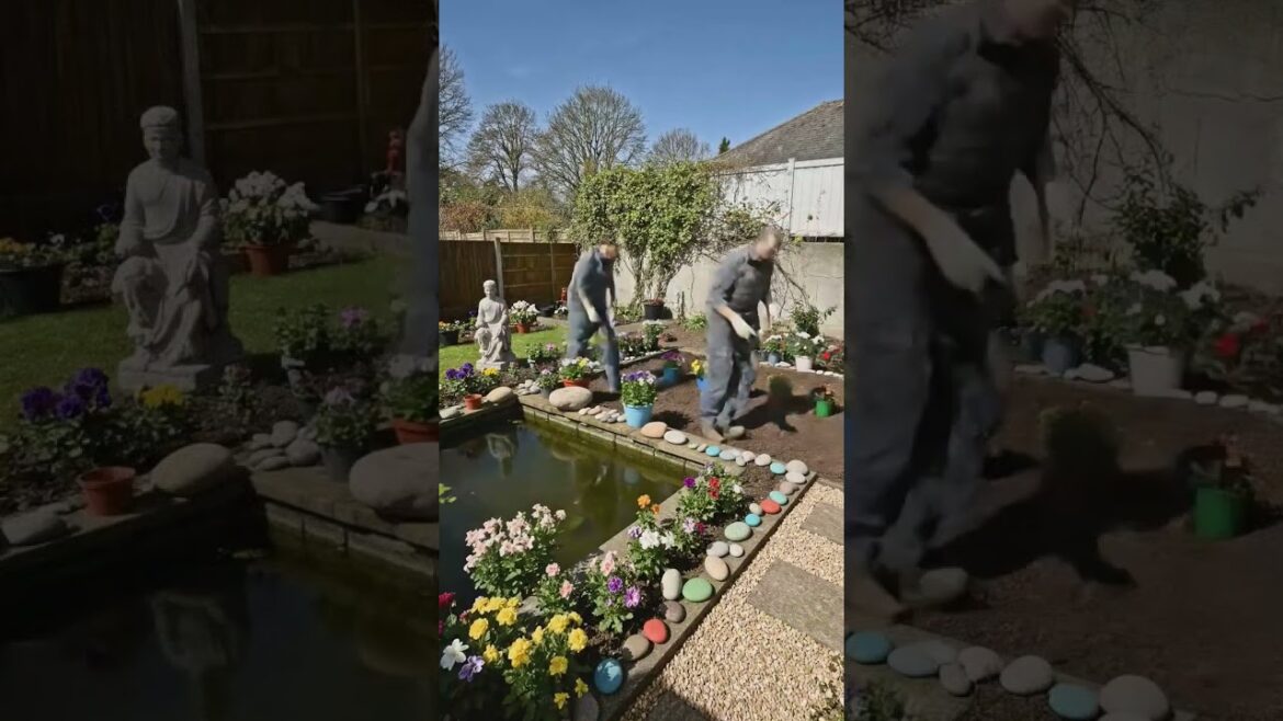 Stunning Stone Art Garden Design 😍 #viralvideo #gardendesign Stunning Stone Art Garden Design 😍 #viralvideo #gardendesign