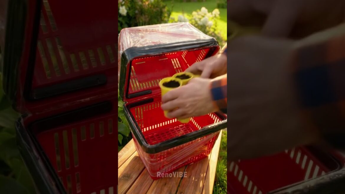 Garden Gadget Made From a Plastic Basket for Lush Harvest 🍅