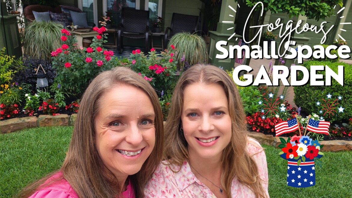 STUNNING Small Space Garden Tour! Gorgeous Garden Design, Patriotic Flowers & Beautiful Containers!