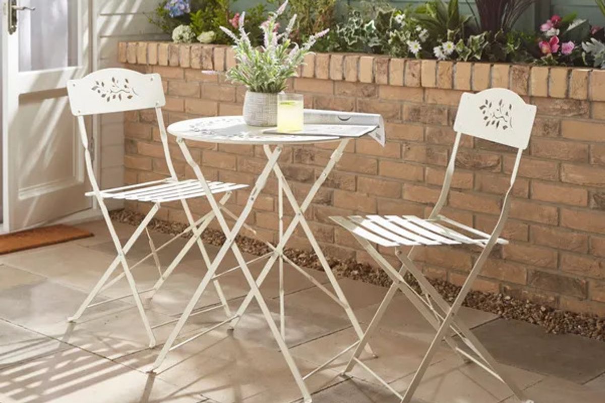 Churchgate 60cm Metal Bistro Set, Sandstone