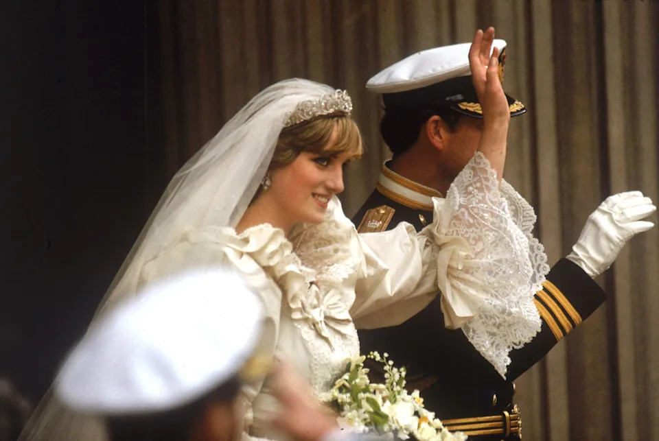 Prince Charles and Princess Diana on their wedding day in 1981.