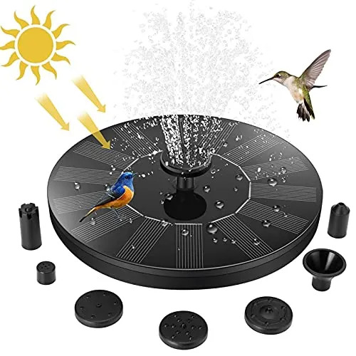 Jsdoin Solar Fountain Pump,solar Powered Water Features With 7 Nozzles for the Garden, Floating Pond Pump for Bird Bath,pool, Patio,pond and Fish Tank