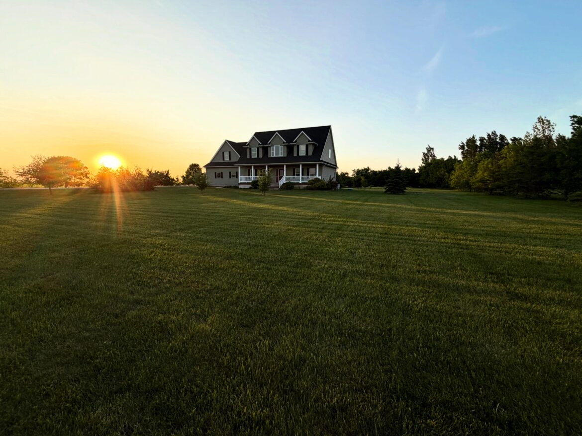 Enjoying the view after a weekend of lawn work – Longitudinal Centre of Canada Enjoying the view after a weekend of lawn work - Longitudinal Centre of Canada