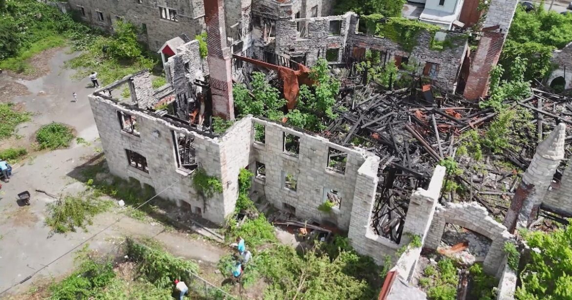 Community effort aims to transform burned-out Chester church into public mosaic garden Community effort aims to transform burned-out Chester church into public mosaic garden