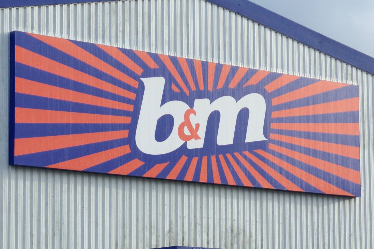 Plymouth England November 2019. B&M A national chain of shops supplying a wide range of household item at low cost. Facade of store