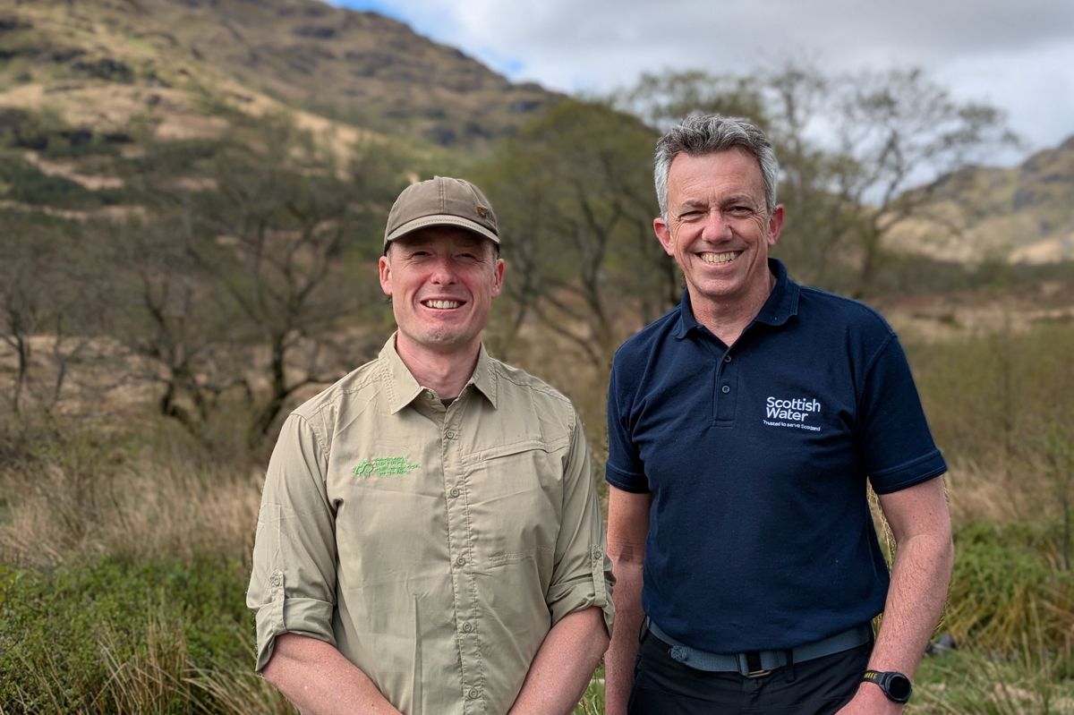 James Hand and Mark Williams at the Loch Katrine woodland creation site