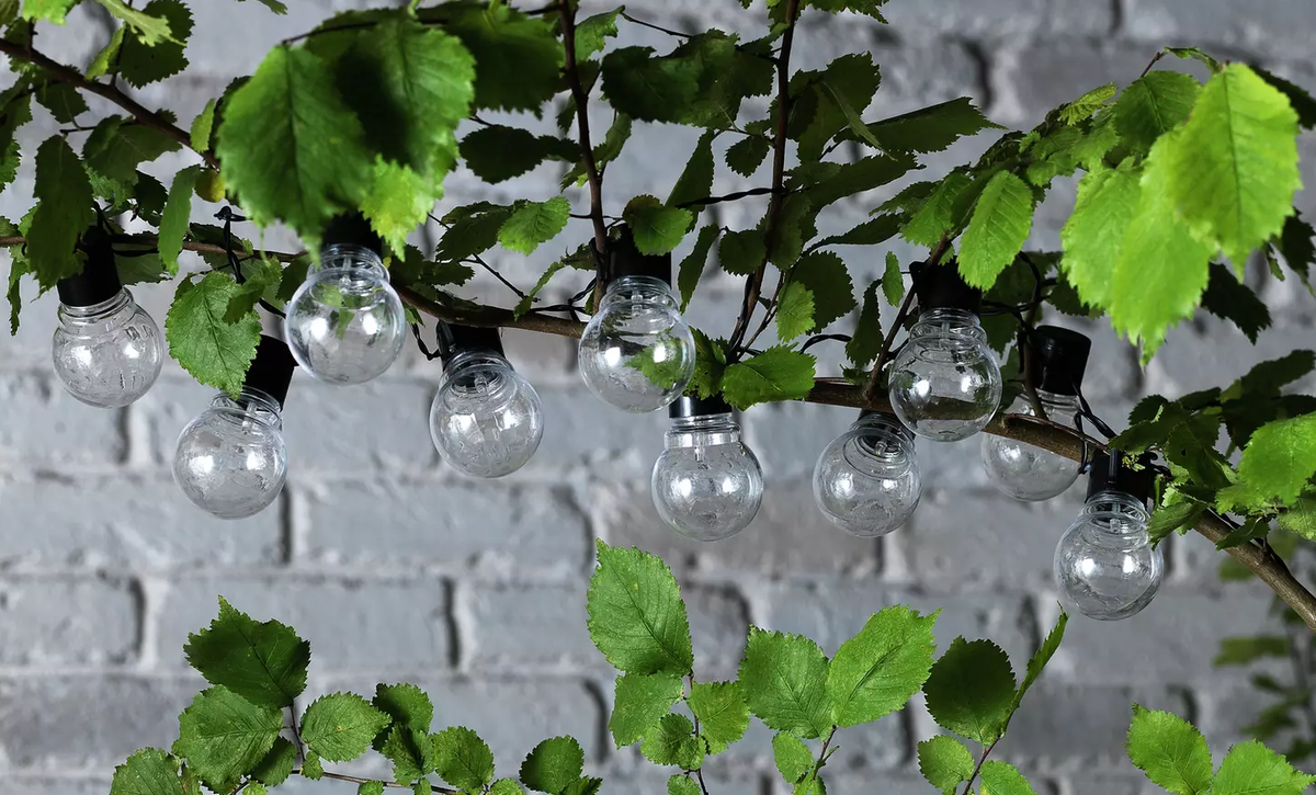 Shoppers say the string lights are 'really pretty and bright'