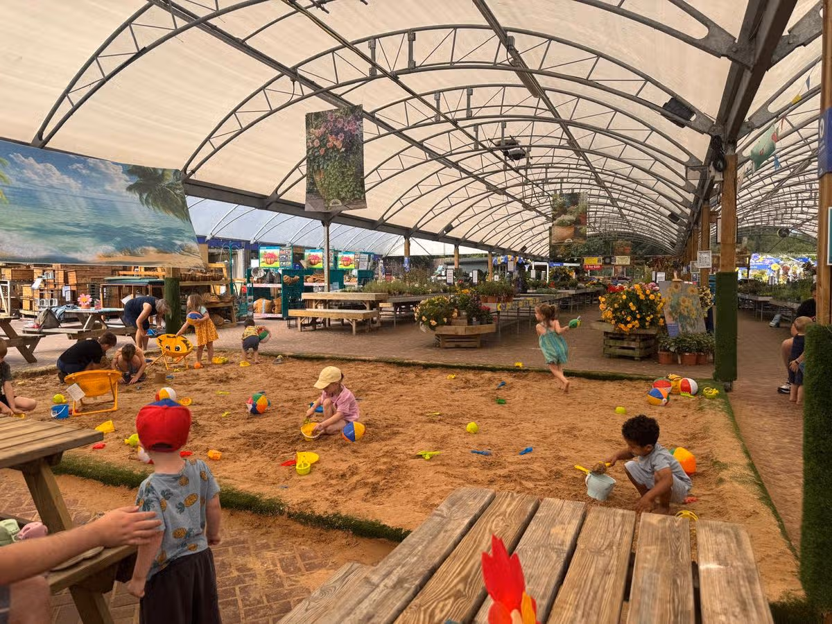 The beach at Planters Brookfields Garden Centre
