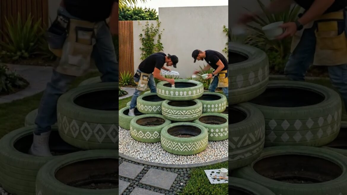 Waste Tires Became This Luxury Garden Feature Waste Tires Became This Luxury Garden Feature