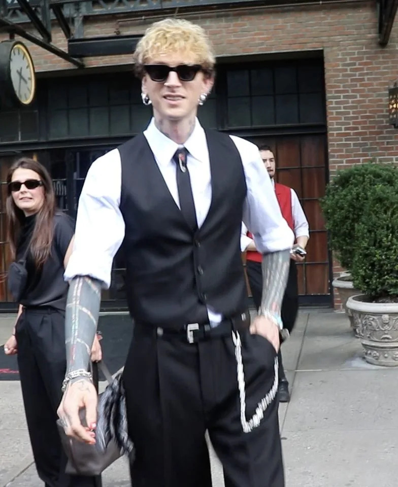 Machine Gun Kelly heading to Travis Kelce and Taylor Swift's weddingCredit: BACKGRID