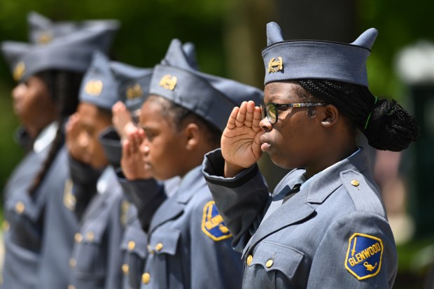 Students at Glenwood Academy in Glenwood gathered for the school's annual Flag Day celebration and to observe the end of the 2025-26 school year. (Glenwood Academy)