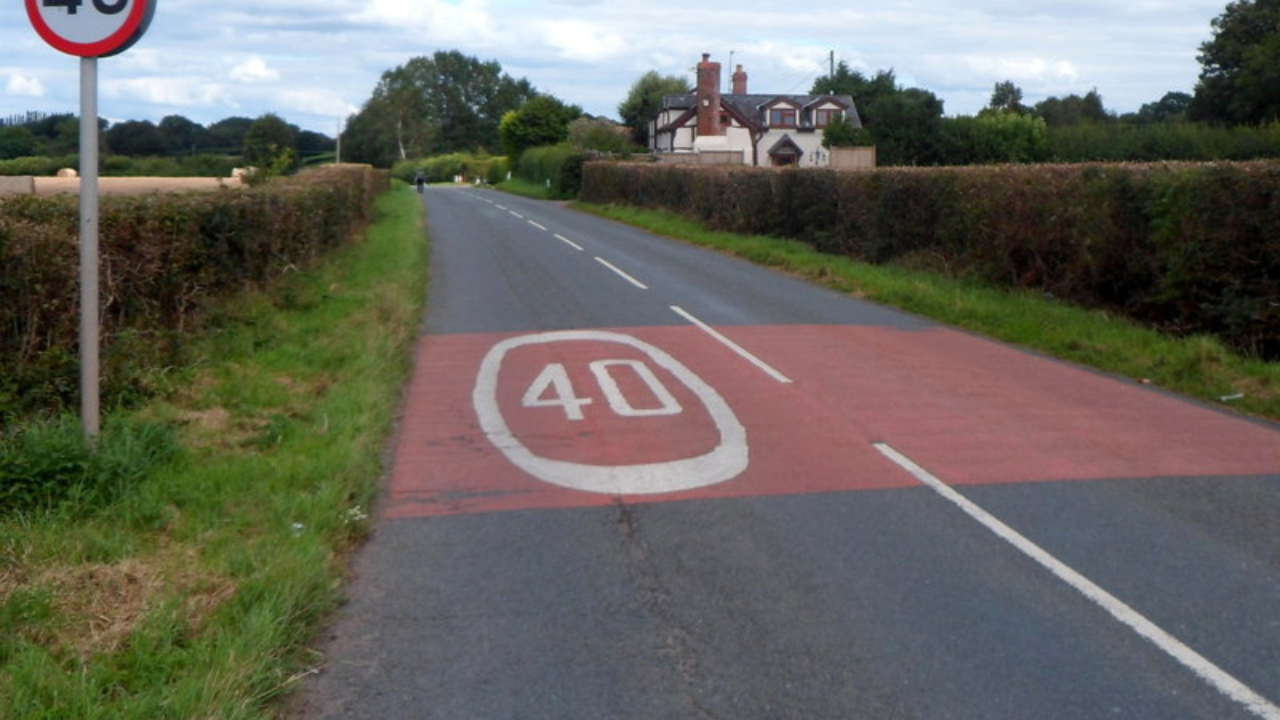 The B4349 on the approach to Clehonger, Herefordshire. Image: Jaggery/Geograph, CC BY-SA 2.0. bypass
