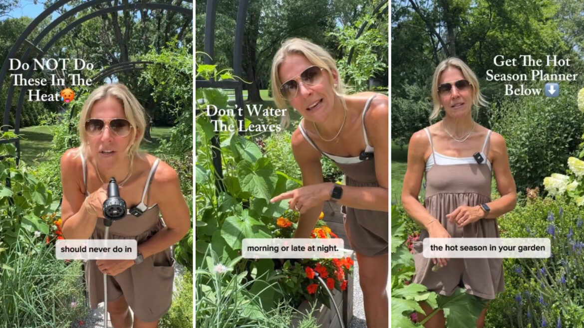 As triple-digit heat hits the US, a master gardener says to stop these 4 garden habits A woman in a garden.