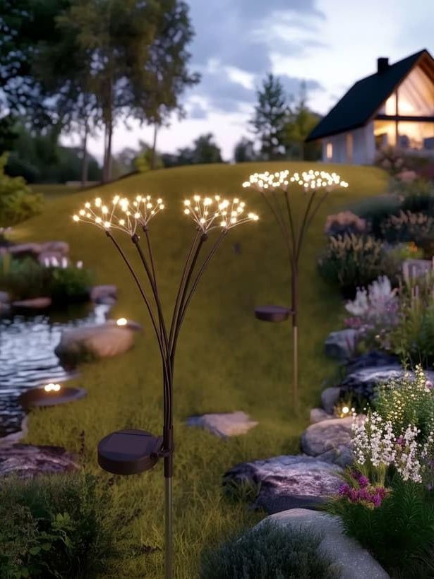 Solarcentre&reg; Starburst Swaying Outdoor Solar Stake Lights (set of 2)