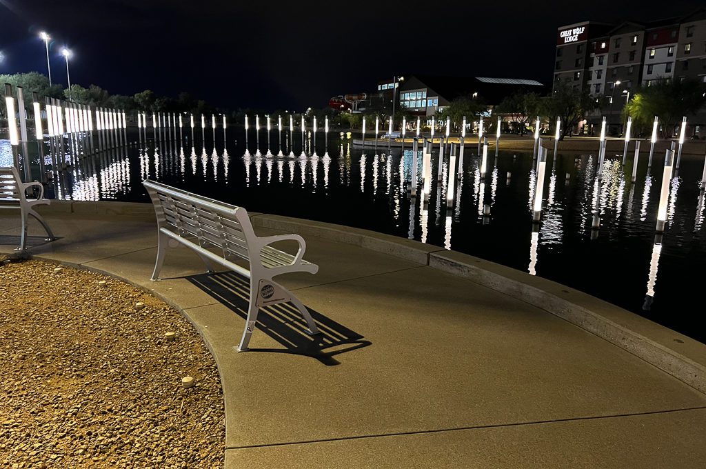 USS Arizona Memorial Gardens bench