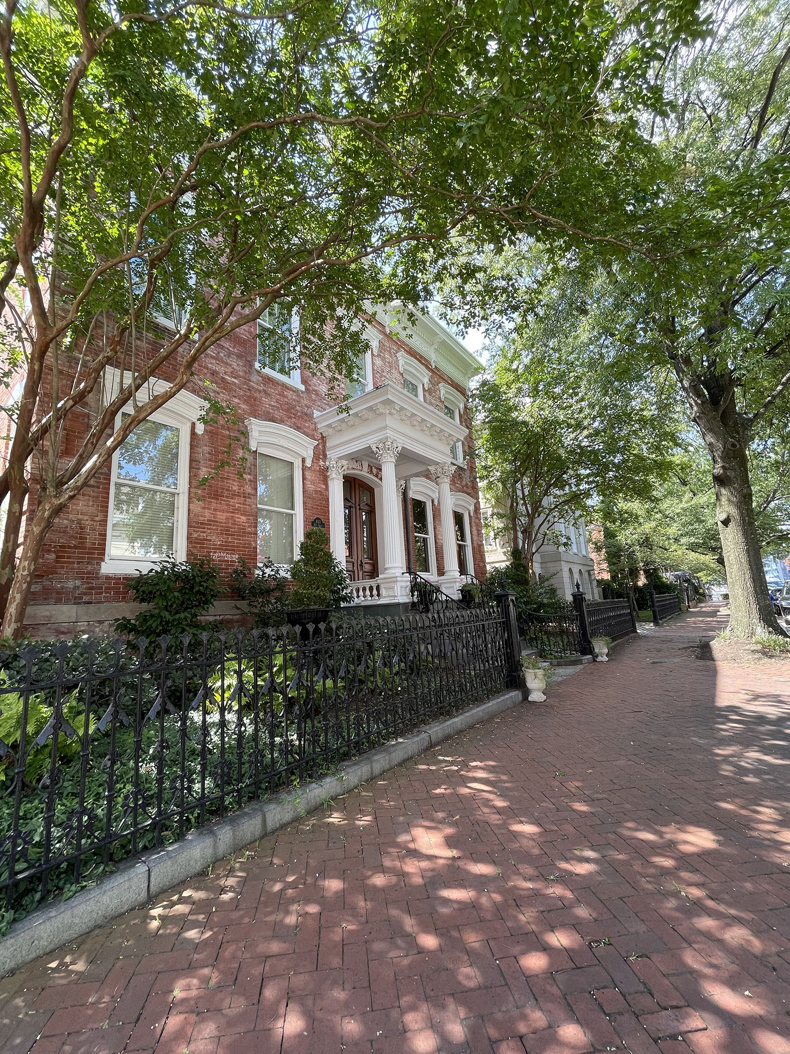 A historic home in Freemason, the location of this year's Norfolk tour. Tour guests can stroll through the terrace garden of this 1890 home past its original carriage house. The home is a fine example of urban gardening; the small garden flows seamlessly into the neighbors'.