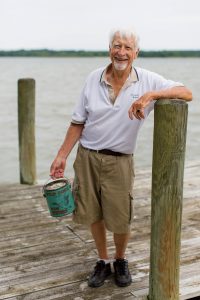 Jim Banagan on the dock at his Maryland home.